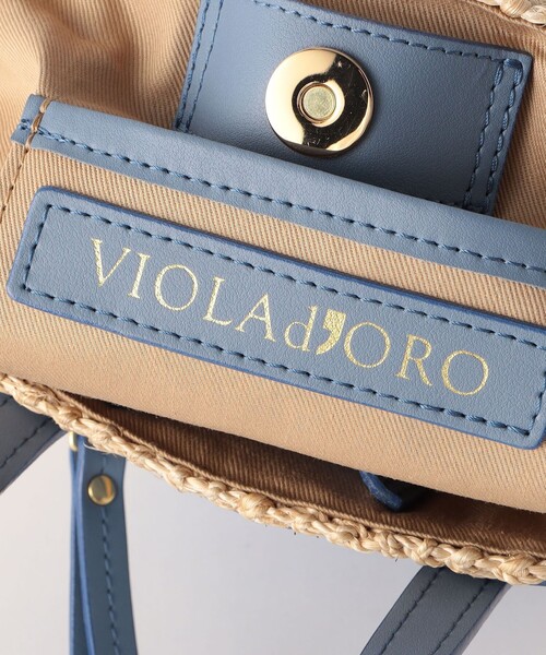 VIOLAd'ORO（ヴィオラドーロ）の「＜VIOLAd’ORO＞アバカ ミニバッグ -2WAY-（かごバッグ・レディース・ホワイト/コバルトブルー・FREE）」の12枚目の写真