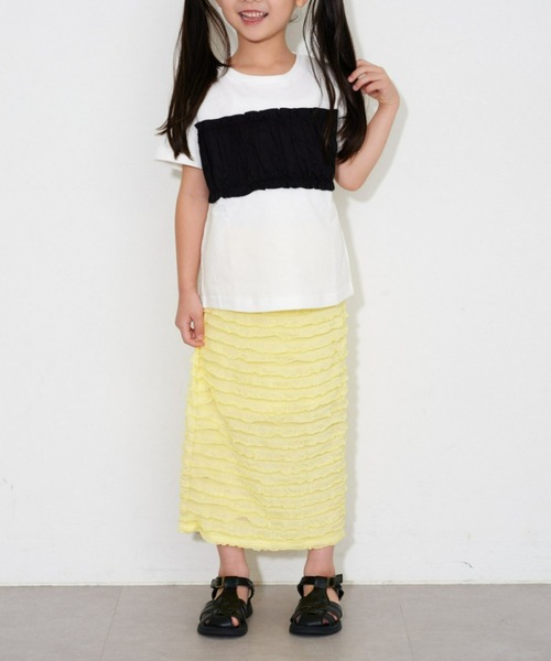 CIAOPANIC TYPY(チャオパニックティピー)の「【KIDS】フリルIラインスカート(スカート・キッズ・イエロー/パープル/ブラック・SMALL/MEDIUM/LARGE/X-LARGE/XX-LARGE)」の3枚目の写真