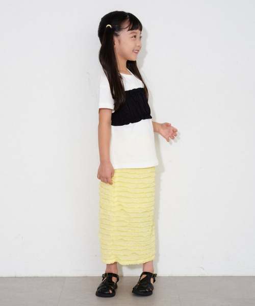 CIAOPANIC TYPY(チャオパニックティピー)の「【KIDS】フリルIラインスカート(スカート・キッズ・イエロー/パープル/ブラック・SMALL/MEDIUM/LARGE/X-LARGE/XX-LARGE)」の12枚目の写真