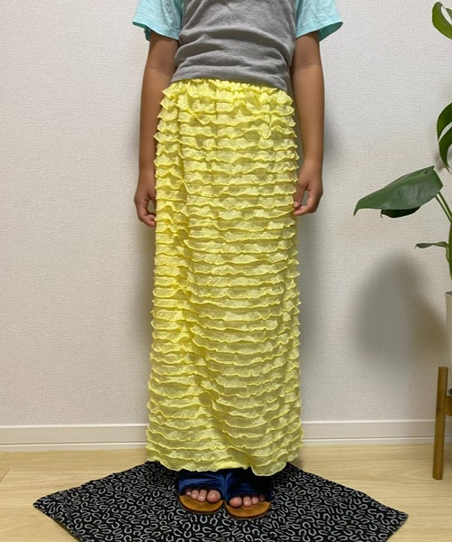 CIAOPANIC TYPY(チャオパニックティピー)の「【KIDS】フリルIラインスカート(スカート・キッズ・イエロー/パープル/ブラック・SMALL/MEDIUM/LARGE/X-LARGE/XX-LARGE)」の14枚目の写真