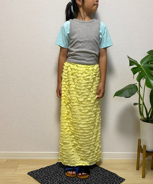 CIAOPANIC TYPY(チャオパニックティピー)の「【KIDS】フリルIラインスカート(スカート・キッズ・イエロー/パープル/ブラック・SMALL/MEDIUM/LARGE/X-LARGE/XX-LARGE)」の17枚目の写真