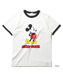 HOUSTON- MICKEY PRINT　RINGER　S/S TEE