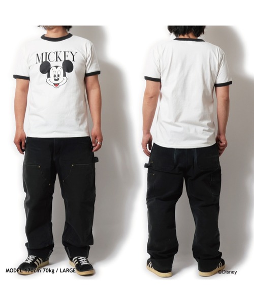 HOUSTON（ヒューストン）の「HOUSTON- MICKEY PRINT　RINGER　S/S TEE（Tシャツ/カットソー・メンズ・その他1/その他2・L/XL）」の3枚目の写真