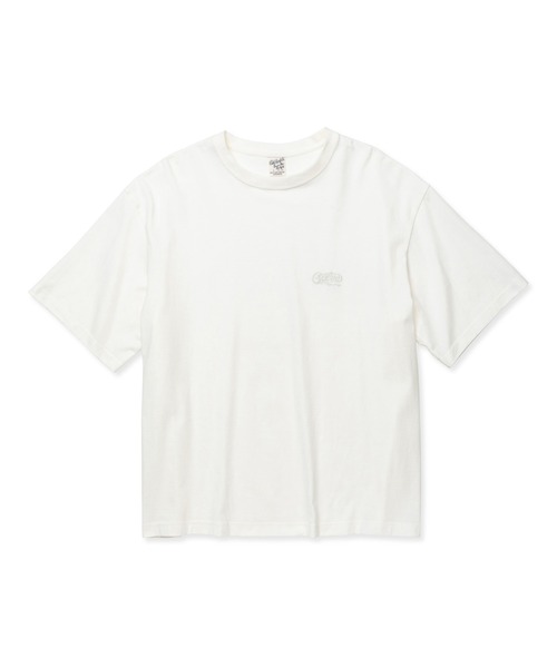 CALEE（キャリー）の「EMBROIDERY DROP SHOULDER S/S TEE（Tシャツ/カットソー・メンズ・ブラック/ホワイト/ネイビー/ベージュ・MEDIUM/LARGE/X-LARGE/SMALL）」の2枚目の写真