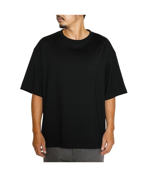 CALEE（キャリー）の「EMBROIDERY DROP SHOULDER S/S TEE（Tシャツ/カットソー・メンズ・ブラック/ホワイト/ネイビー/ベージュ・MEDIUM/LARGE/X-LARGE/SMALL）」の3枚目の写真