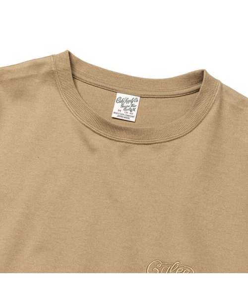 CALEE（キャリー）の「EMBROIDERY DROP SHOULDER S/S TEE（Tシャツ/カットソー・メンズ・ブラック/ホワイト/ネイビー/ベージュ・MEDIUM/LARGE/X-LARGE/SMALL）」の5枚目の写真