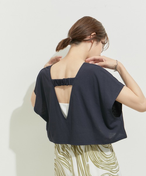 le cercle ADAM ET ROPE'(ルセルクルアダムエロペ)の「【SETアイテム】レイヤードセットワンピース(ワンピース・レディース・ベージュ/ネイビー/ブラック×ホワイト/ブラック系その他2・FREE)」の11枚目の写真