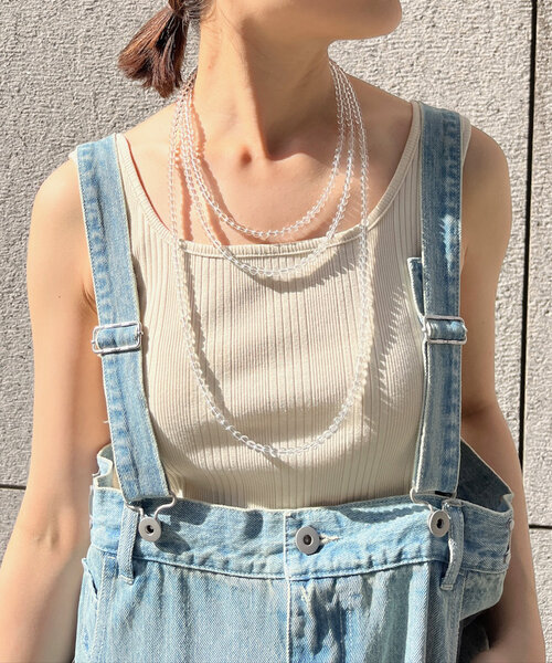 DouDou（ドゥドゥ）の「クリスタルボールロングネックレス（その他ヘアアクセサリー・レディース・クリア・FREE）」の13枚目の写真