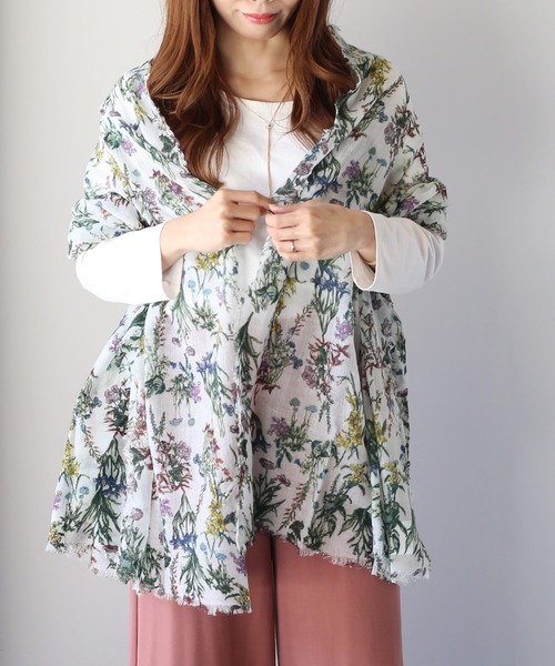 sankyo shokai(サンキョウショウカイ)の「リネンカシミヤ夏UVストール 薄手 大判(ストール/ショール・レディース・その他3/その他2/その他1/その他4・FREE)」の3枚目の写真