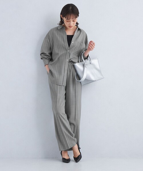 green label relaxing（グリーンレーベルリラクシング）の「［size SHORT/TALLあり］Airy エアリー ドロスト パンツ -ウォッシャブル-（その他パンツ・レディース・その他1/ベージュ/ダークグレー・TALL/SHORT/FREE）」の5枚目の写真