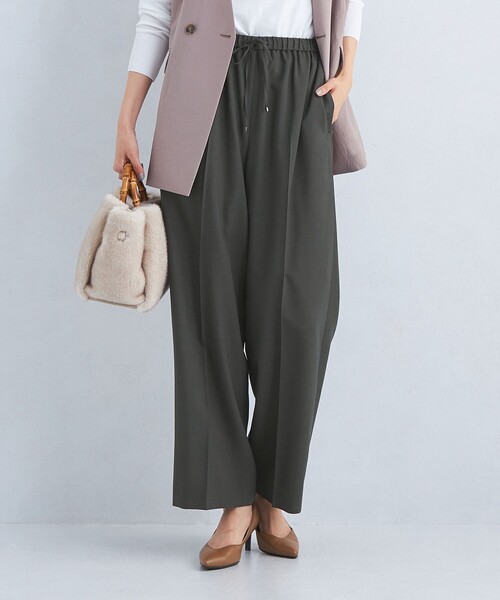 green label relaxing（グリーンレーベルリラクシング）の「［size SHORT/TALLあり］Airy エアリー ドロスト パンツ -ウォッシャブル-（その他パンツ・レディース・その他1/ベージュ/ダークグレー・TALL/SHORT/FREE）」の16枚目の写真