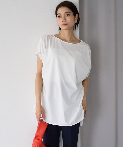 UNFILO(アンフィーロ)の「ドッキングオーバーT(Tシャツ/カットソー・レディース・ブラック系/スカイブルー系/ホワイト系・X-LARGE)」の1枚目の写真
