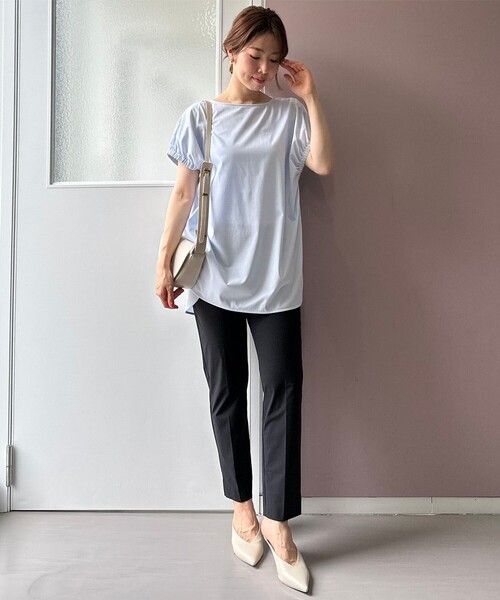 UNFILO(アンフィーロ)の「ドッキングオーバーT(Tシャツ/カットソー・レディース・ブラック系/スカイブルー系/ホワイト系・X-LARGE)」の5枚目の写真