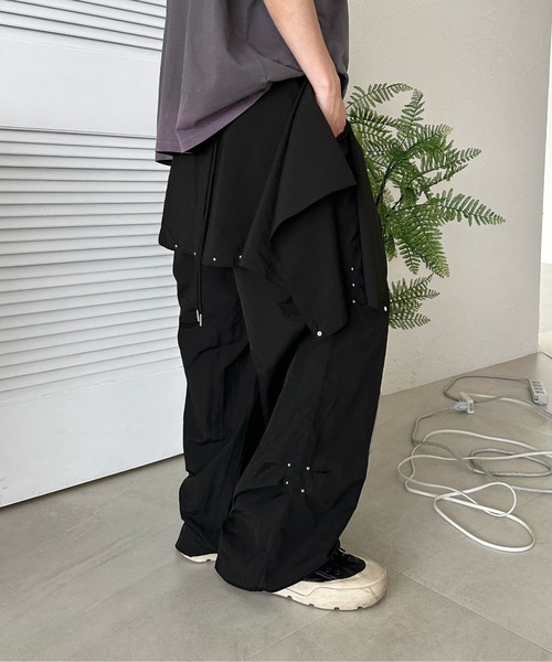 sedacle（セダクル）の「スタッズ巻きスカート【SETUP着用可能】（スカート・メンズ・グレー/オフホワイト/ブラック・FREE）」の22枚目の写真