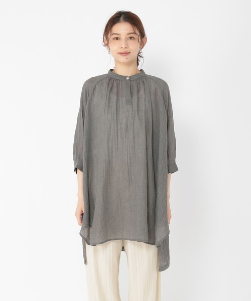 studio CLIP(スタディオクリップ)の「ソフトガーゼチュニックワンピース(チュニック・レディース・カーキ/ライトベージュ/ブルー/ダークグレー・FREE)」の13枚目の写真