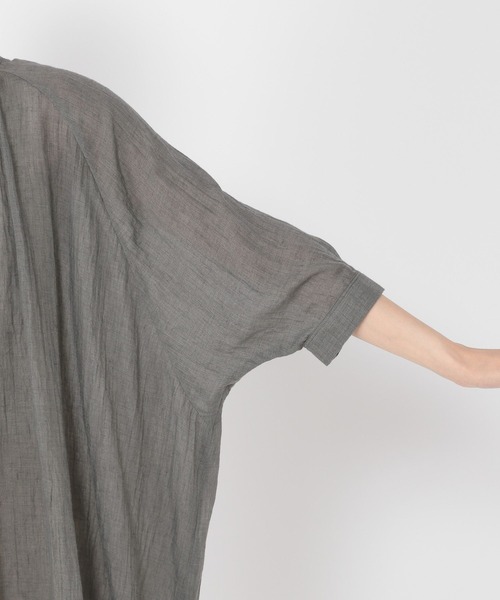 studio CLIP(スタディオクリップ)の「ソフトガーゼチュニックワンピース(チュニック・レディース・カーキ/ライトベージュ/ブルー/ダークグレー・FREE)」の17枚目の写真