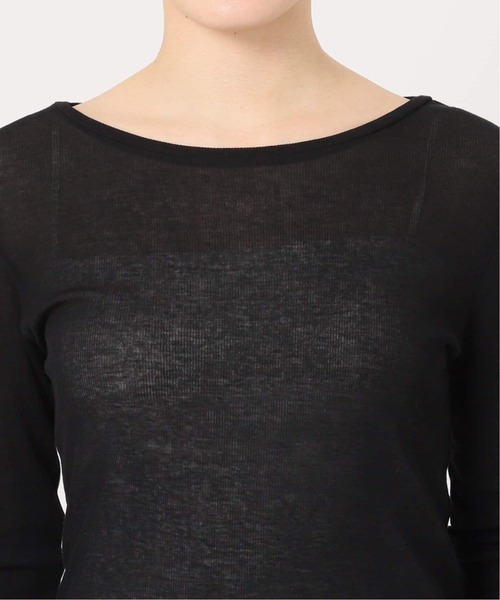 Noble（ノーブル）の「《追加》シアーテレコロングスリーブプルオーバー（Tシャツ/カットソー・レディース・ブラック/ホワイト・FREE）」の15枚目の写真