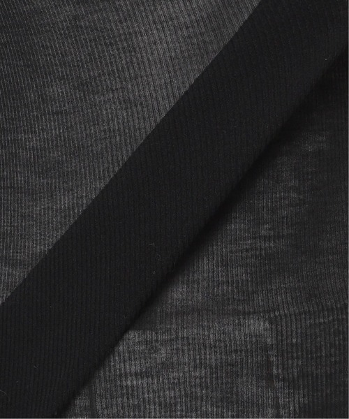 Noble（ノーブル）の「《追加》シアーテレコロングスリーブプルオーバー（Tシャツ/カットソー・レディース・ブラック/ホワイト・FREE）」の9枚目の写真