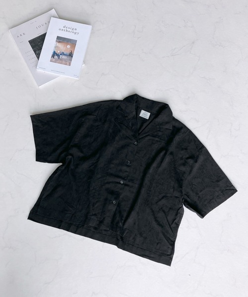 AS KNOW AS plus(アズノゥアズプラス)の「◎開襟シンプル半袖シャツ(シャツ/ブラウス・レディース・ホワイト系/ブラック系/グリーン系/ブルー系・FREE)」の12枚目の写真