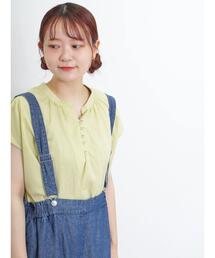 Samansa Mos2 | くるみボタンスキッパーブラウス(シャツ/ブラウス)