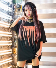 Diable baiser（ディアブルベーゼ）の「ビッグシルエットグラフィックTシャツ【オーバーサイズ】【ロング丈】（Tシャツ/カットソー）」
