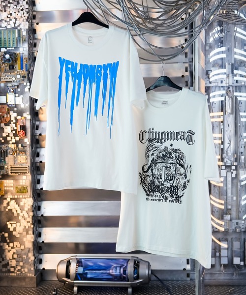 Diable baiser(ディアブルベーゼ)の「ビッグシルエットグラフィックTシャツ【オーバーサイズ】【ロング丈】(Tシャツ/カットソー・レディース・オレンジ/ホワイト/ブラック/ブルー/ブラック系その他/グレー・FREE)」の16枚目の写真