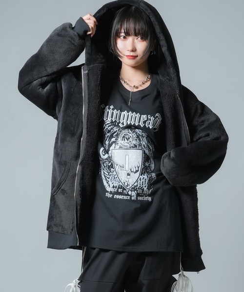 ※a COUDRE 長袖ビックTシャツ 超ビッグ Tシャツ 長袖 ビッグT ビックT ロンT ロングTシャツ