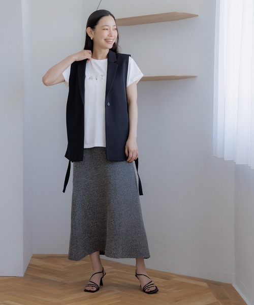 tシャツ cloche 箔プリントロールアップT レディース Paradise Picnic tシャツ cloche 箔プリントロールアップT