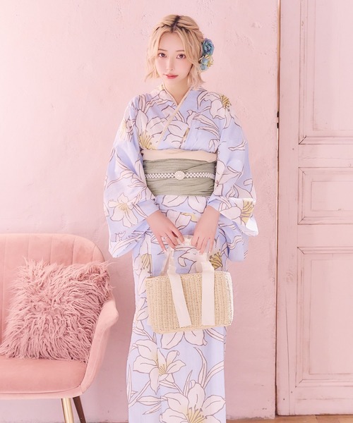 Retica（レティカ）の「浴衣 バッグ ハンドルテープリボンペーパーかごバッグ かわいい（かごバッグ・レディース・アイボリー/ブラウン・FREE）」の4枚目の写真