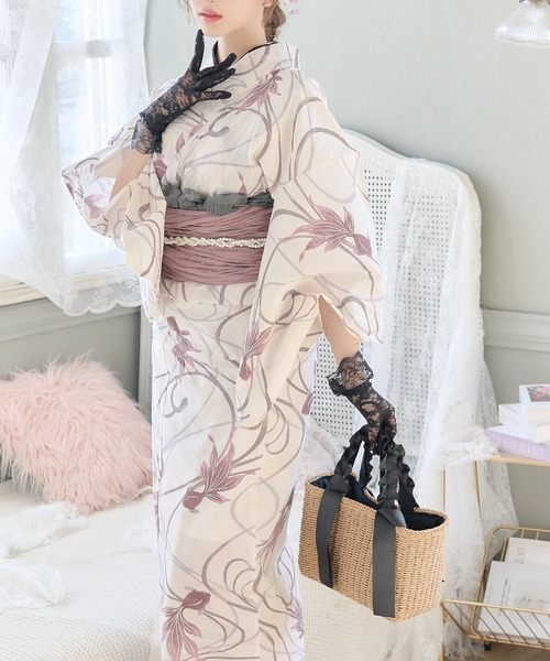 Retica（レティカ）の「浴衣 バッグ ハンドルテープリボンペーパーかごバッグ かわいい（かごバッグ・レディース・アイボリー/ブラウン・FREE）」の12枚目の写真