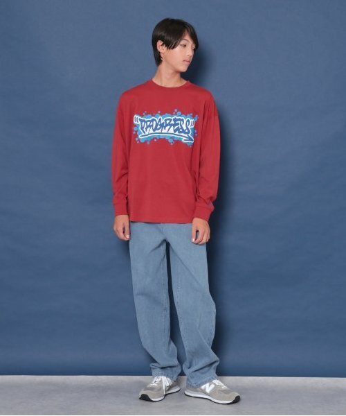 GLAZOS（グラソス）の「ストレッチデニム・ワイドバギーパンツ（その他パンツ・キッズ・インディゴブルー/ライトブルー/ブラック・140cm/150cm/160cm/170cm）」の6枚目の写真