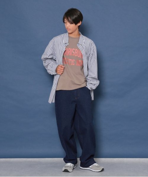 GLAZOS（グラソス）の「ストレッチデニム・ワイドバギーパンツ（その他パンツ・キッズ・インディゴブルー/ライトブルー/ブラック・140cm/150cm/160cm/170cm）」の9枚目の写真