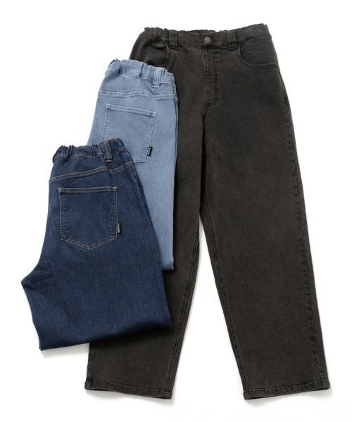 GLAZOS（グラソス）の「ストレッチデニム・ワイドバギーパンツ（その他パンツ・キッズ・インディゴブルー/ライトブルー/ブラック・140cm/150cm/160cm/170cm）」の16枚目の写真