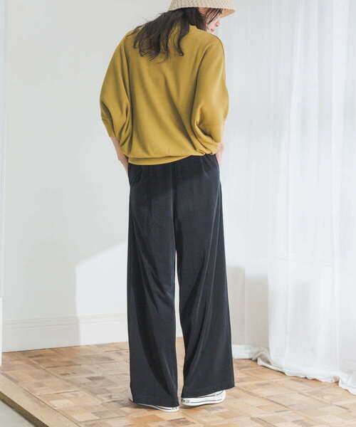 URBAN RESEARCH DOORS（アーバンリサーチドアーズ）の「ベロアコールイージーパンツ（その他パンツ・レディース・グレー/ブラック・MEDIUM）」の6枚目の写真