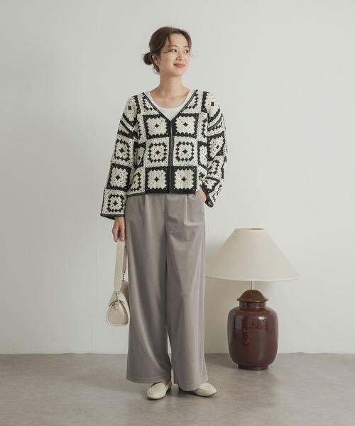 URBAN RESEARCH DOORS（アーバンリサーチドアーズ）の「ベロアコールイージーパンツ（その他パンツ・レディース・グレー/ブラック・MEDIUM）」の19枚目の写真