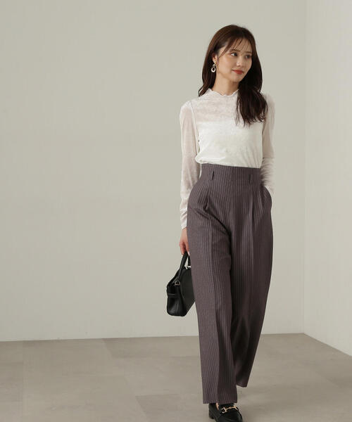 PROPORTION BODY DRESSING（プロポーションボディドレッシング）の「ベロアカットソー / 1214260908（Tシャツ/カットソー・レディース・ブラック/ホワイト系その他・FREE）」の10枚目の写真