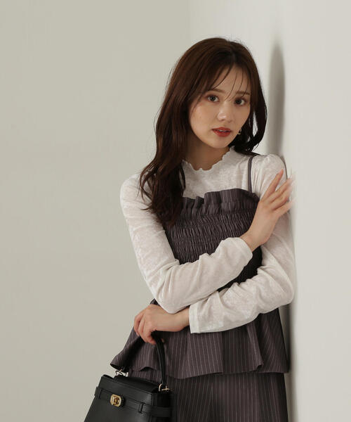 PROPORTION BODY DRESSING（プロポーションボディドレッシング）の「ベロアカットソー / 1214260908（Tシャツ/カットソー・レディース・ブラック/ホワイト系その他・FREE）」の14枚目の写真