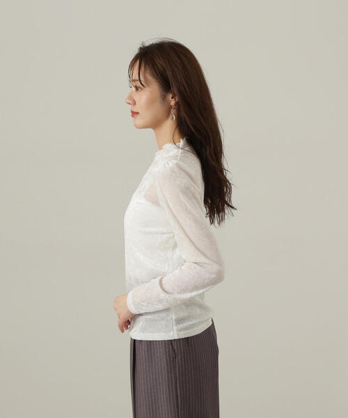 PROPORTION BODY DRESSING（プロポーションボディドレッシング）の「ベロアカットソー / 1214260908（Tシャツ/カットソー・レディース・ブラック/ホワイト系その他・FREE）」の16枚目の写真