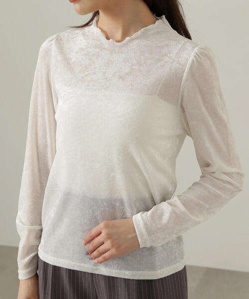 PROPORTION BODY DRESSING（プロポーションボディドレッシング）の「ベロアカットソー / 1214260908（Tシャツ/カットソー・レディース・ブラック/ホワイト系その他・FREE）」の18枚目の写真