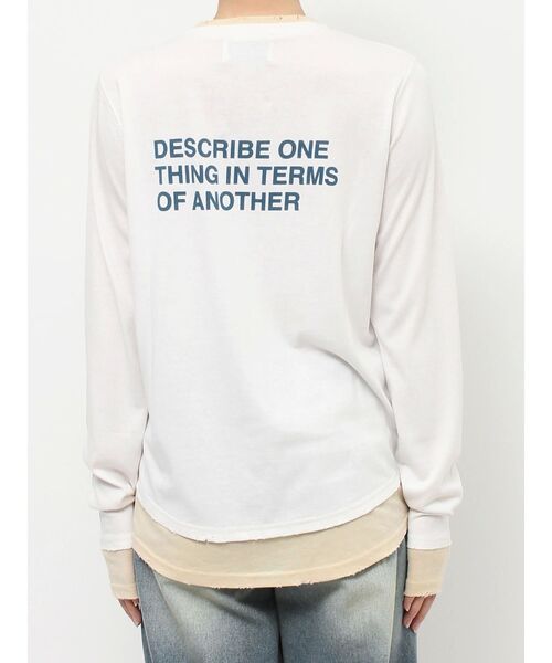 jouetie（ジュエティ）の「グランジカラーレイヤードロンT（Tシャツ/カットソー・レディース・ブラック/オフホワイト/ピンク・MEDIUM）」の6枚目の写真