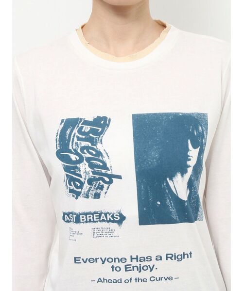 jouetie（ジュエティ）の「グランジカラーレイヤードロンT（Tシャツ/カットソー・レディース・ブラック/オフホワイト/ピンク・MEDIUM）」の7枚目の写真