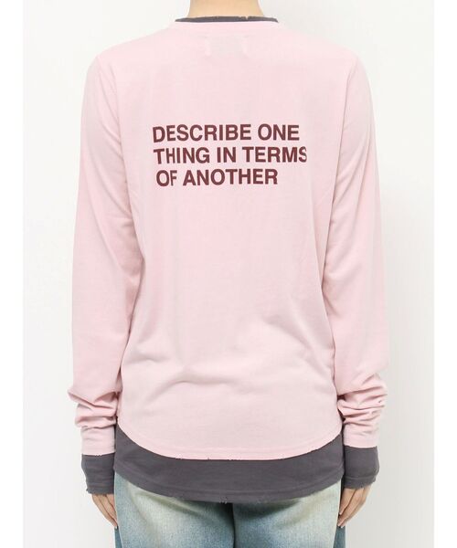 jouetie（ジュエティ）の「グランジカラーレイヤードロンT（Tシャツ/カットソー・レディース・ブラック/オフホワイト/ピンク・MEDIUM）」の12枚目の写真