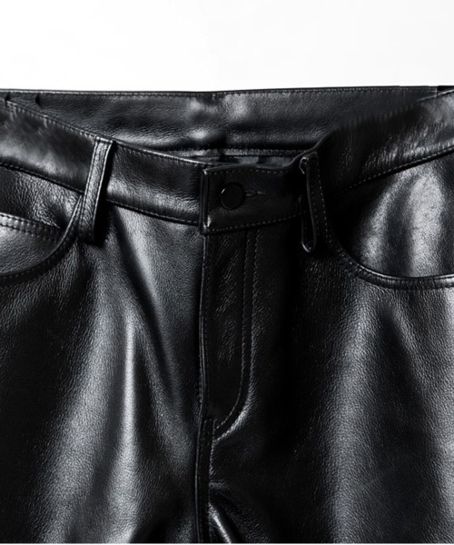 Buffalo Bobs(バッファローボブズ)の「MAN TT(マン TT) カウネイキッド リアルレザーパンツ(その他パンツ・メンズ・ブラック・3/L/2/M/1/S)」の9枚目の写真