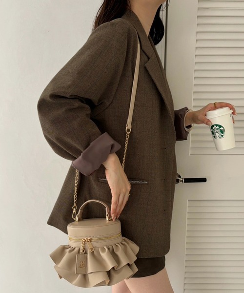 one after another NICE CLAUP（ワンアフターアナザーナイスクラップ）の「テーラードジャケット（テーラードジャケット・レディース・杢グレー/ブラウン系その他・FREE）」の18枚目の写真