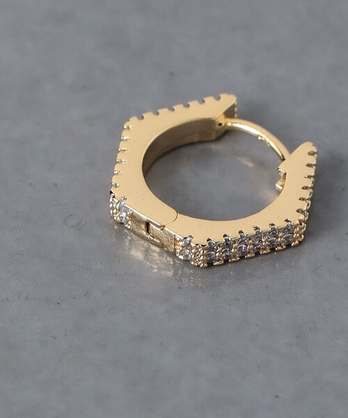 【セール】サイドパヴェ ヘキサゴン フープピアス（ピアス（両耳用））｜UNITED ARROWS（ユナイテッドアローズ）