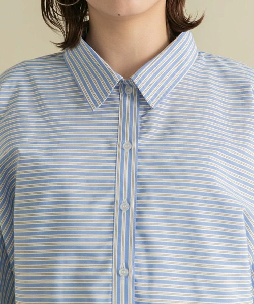 【セール】バイカラーヘムクロップドシャツ（シャツ/ブラウス）｜KBF（ケイビーエフ）