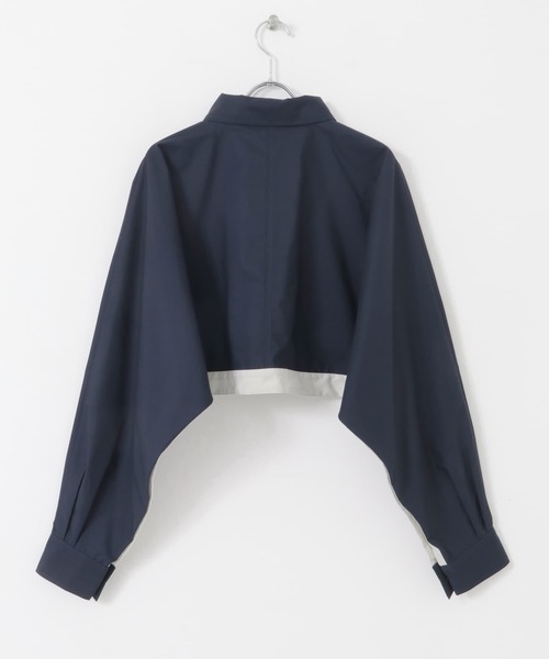 【セール】バイカラーヘムクロップドシャツ（シャツ/ブラウス）｜KBF（ケイビーエフ）