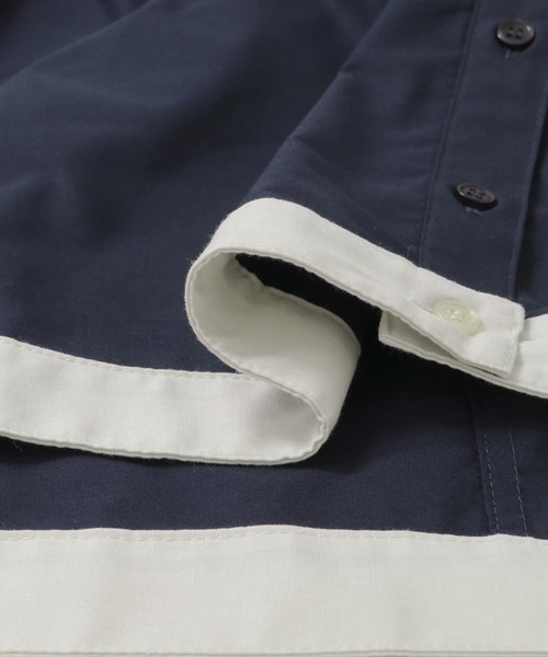 【セール】バイカラーヘムクロップドシャツ（シャツ/ブラウス）｜KBF（ケイビーエフ）