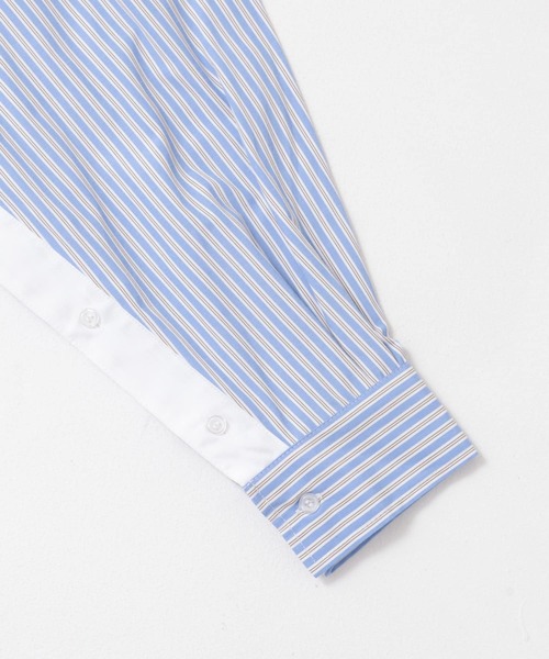 【セール】バイカラーヘムクロップドシャツ（シャツ/ブラウス）｜KBF（ケイビーエフ）