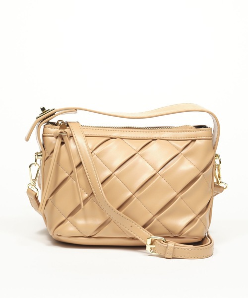 ZAKKA-BOX(ザッカボックス)の「スラッシュステッチ2WAYショルダーバッグ(ショルダーバッグ・レディース・ブラック/ベージュ/アイボリー・FREE)」の11枚目の写真